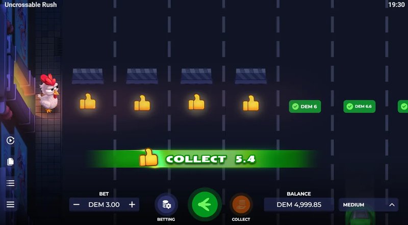 Uncrossable rush slot in Spain